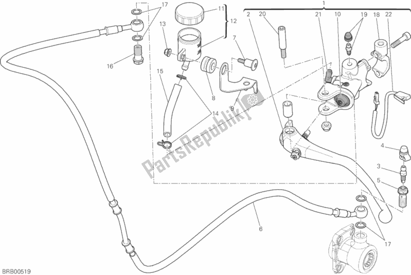 All parts for the Clutch Control of the Ducati Monster 1200 S USA 2017